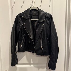 Blank NYC Black Faux Leather Moto Jacket